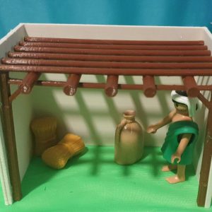 Establo con comedero