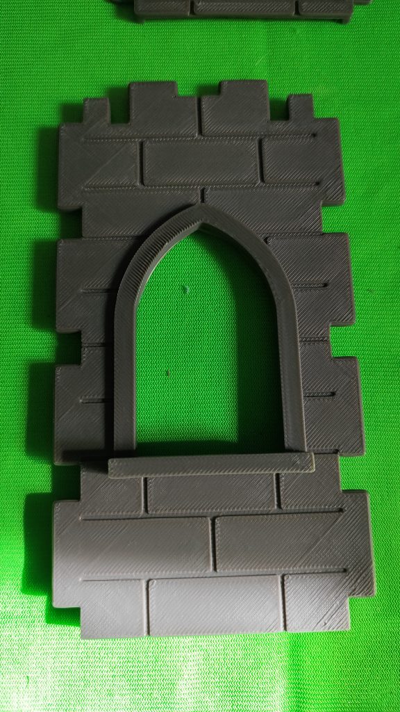 Muro steck ventana arco con ladrillo