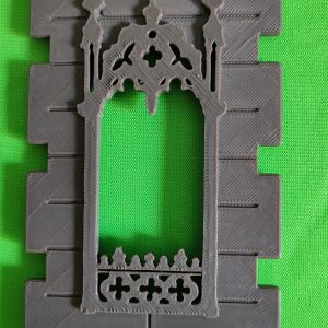 Muro ventana steck con decoración ornamental