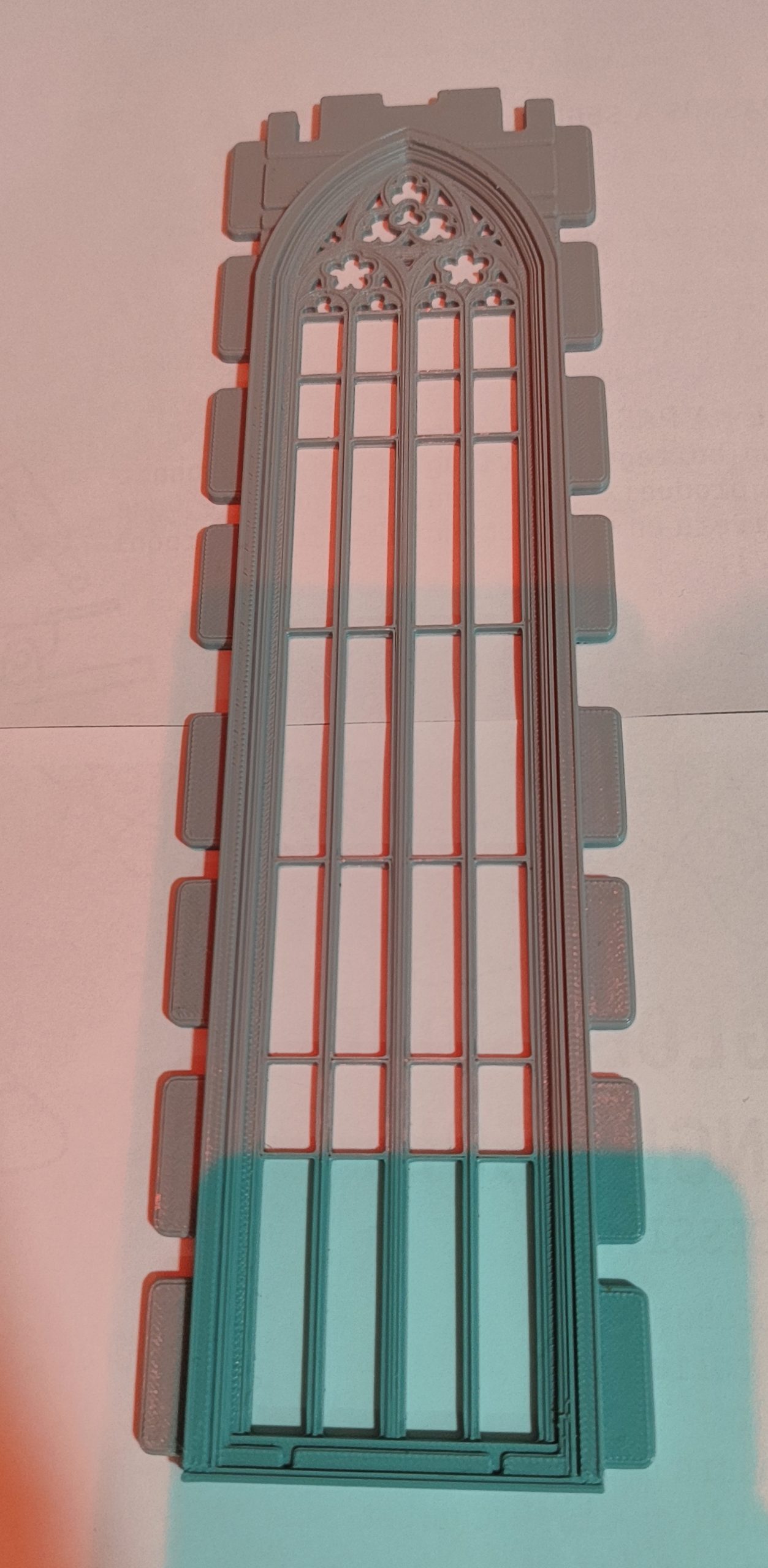 Muro steck doble altura ventana gótica steck